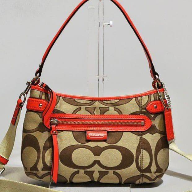 코치 시그니처 숄더백 오렌지 미사용품
