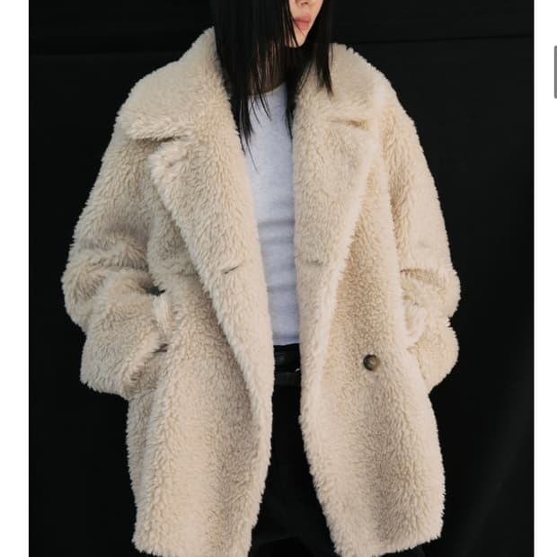 모노하 테디 퍼 자켓