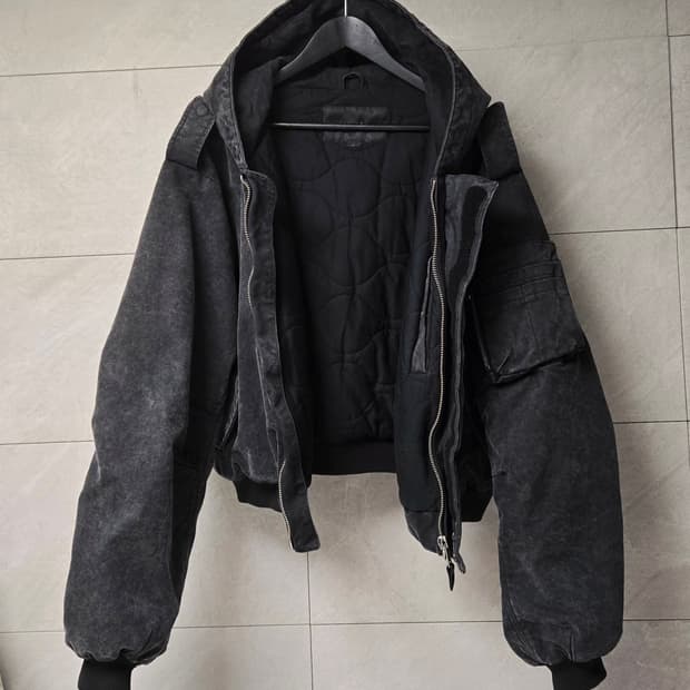 엔타이어 스튜디오 w2 캔버스 봄버 자켓