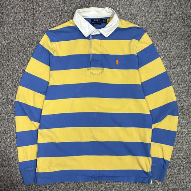 폴로 랄프로렌 배색 스트라이프 럭비티