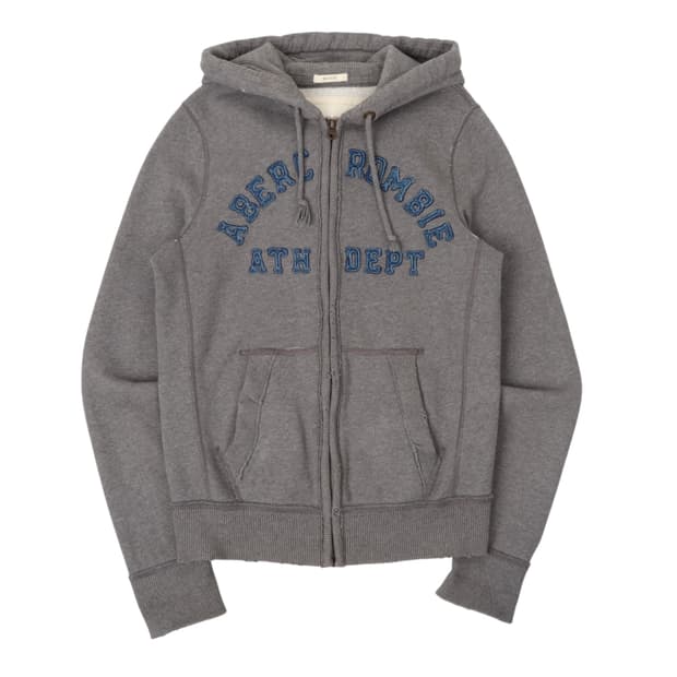 아베크롬비 그레이 아치로고 후드집업