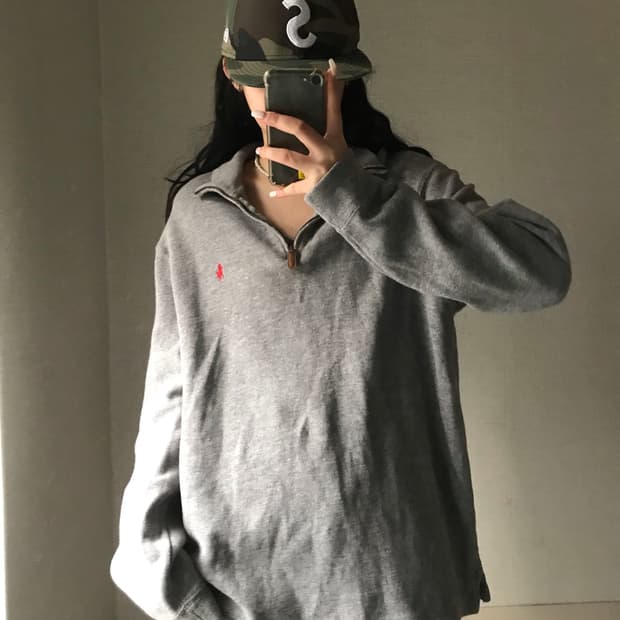 폴로 그레이 반집업