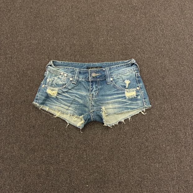 S) Janiss 빈티지 여성 데미지 데님 숏팬츠
