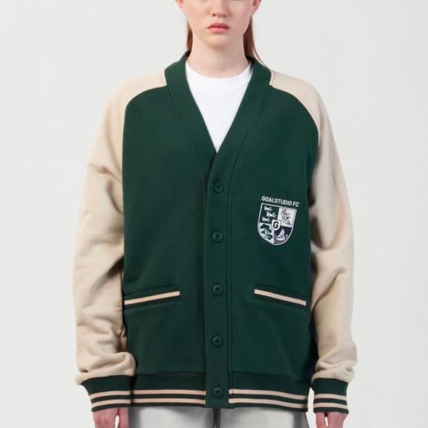 남녀공용 골스튜디오 스웻 가디건 (그린) L