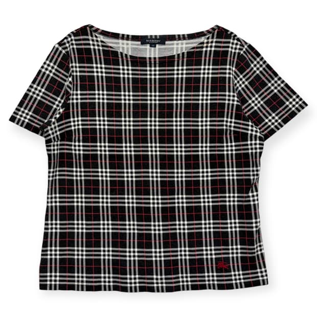 버버리 체크 반팔 티셔츠