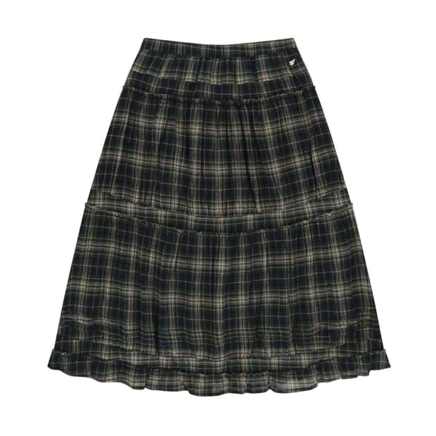 [2] 코이세이오 셔링 미디 스커트 체크