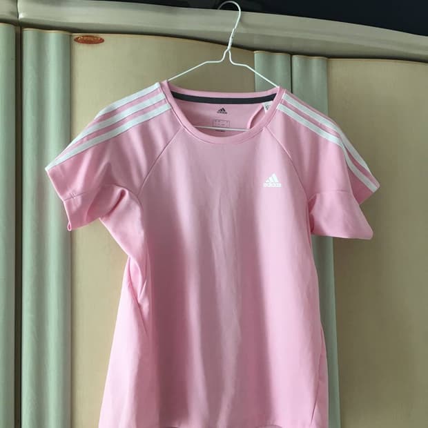 일본빈티지 쿨핑크 삼선 아디다스 반팔티 핀터깔 핑흰