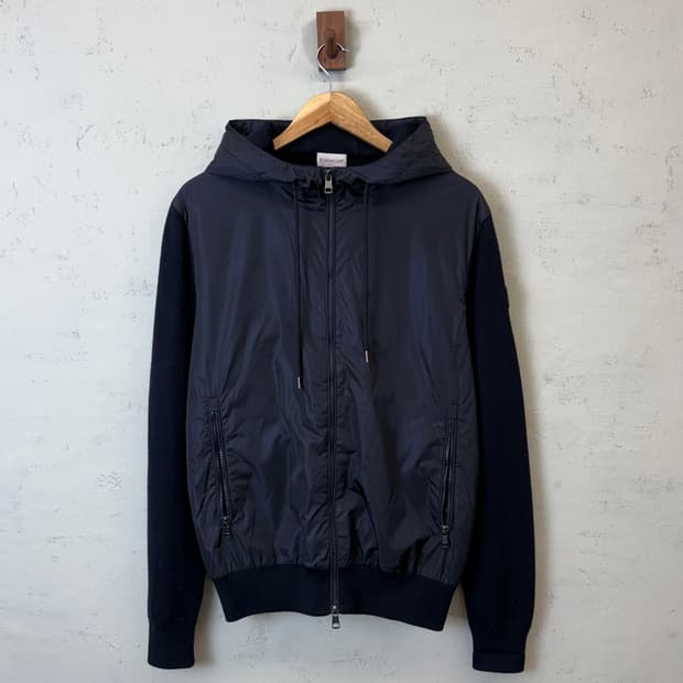 몽클레어 니트 바람막이 후드 자켓