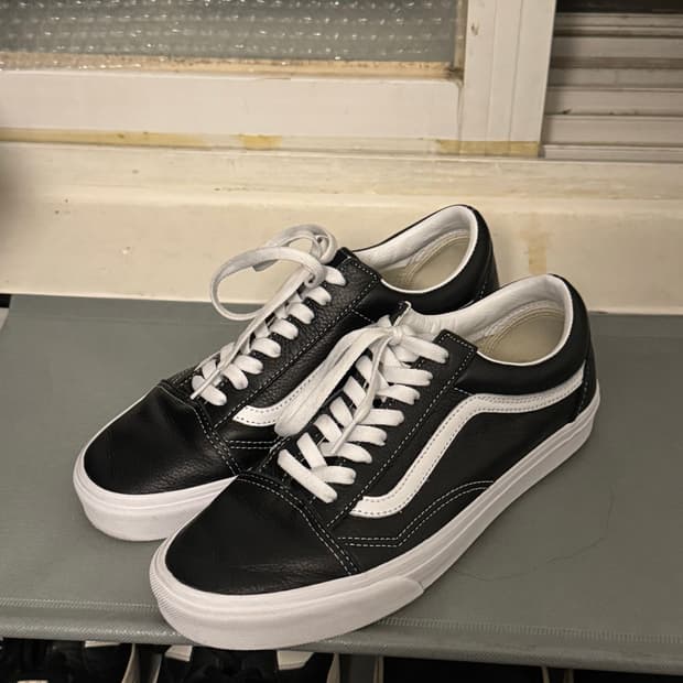 반스 올드스쿨 검흰 레더 (270mm)