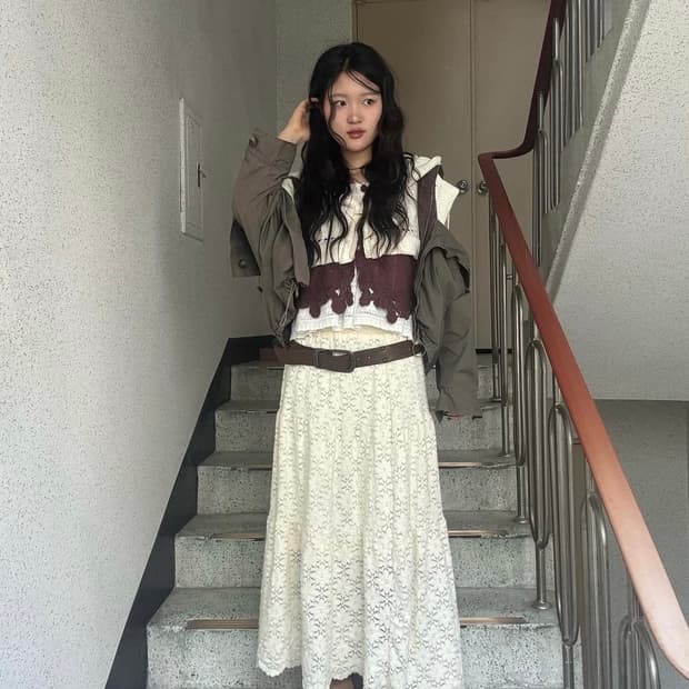 미라이클립 선가든파티 큐빈티지 코디셋