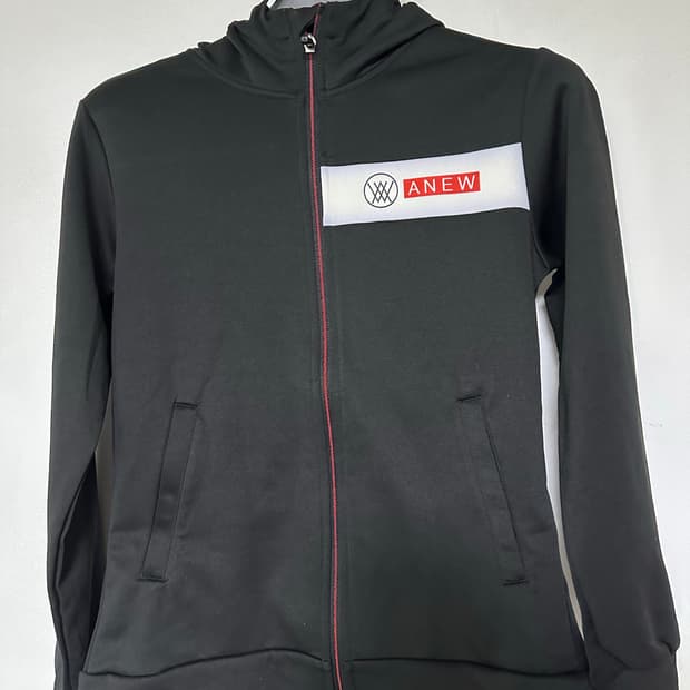 ANEW 골프 후드 집업 블랙