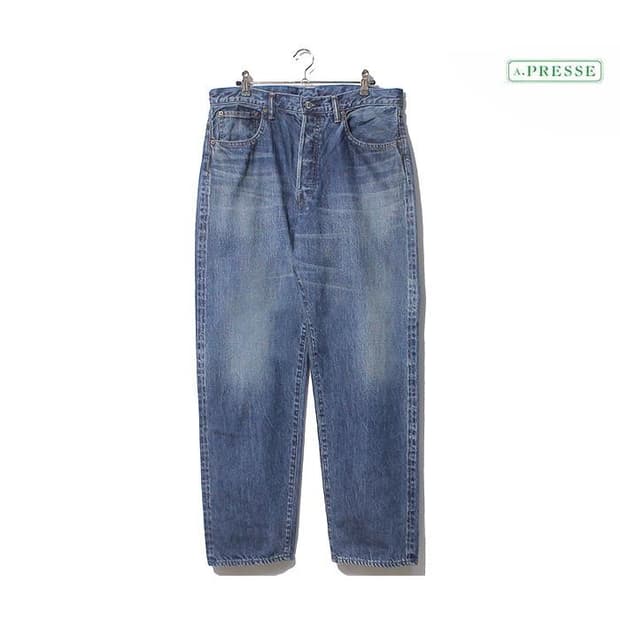 아프레쎄 a.presse washed denim 블리치 34/27 사이즈