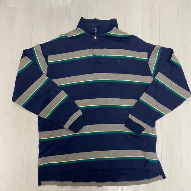 폴로 스트라이프 긴팔티