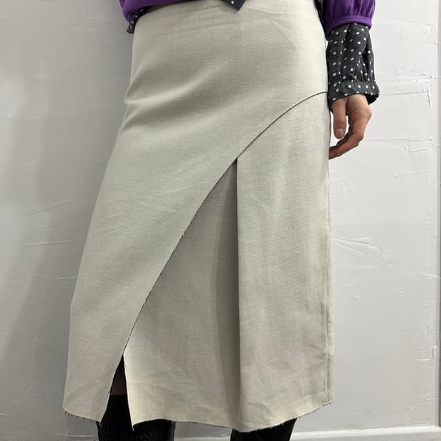 iena wrap design midi skirt