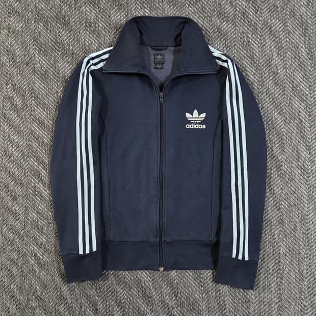 아디다스 네이비 스카이블루 트랙탑 져지