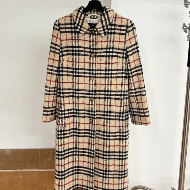 버버리 체크 롱 코트