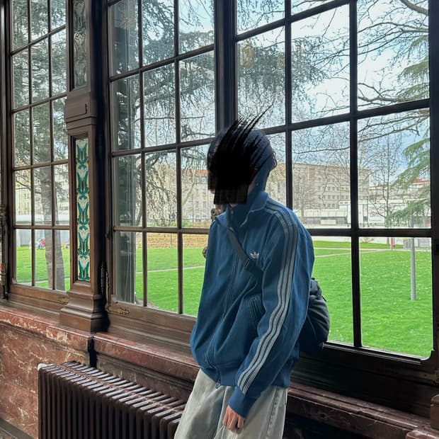 아디다스 데님 파이어버드 집업