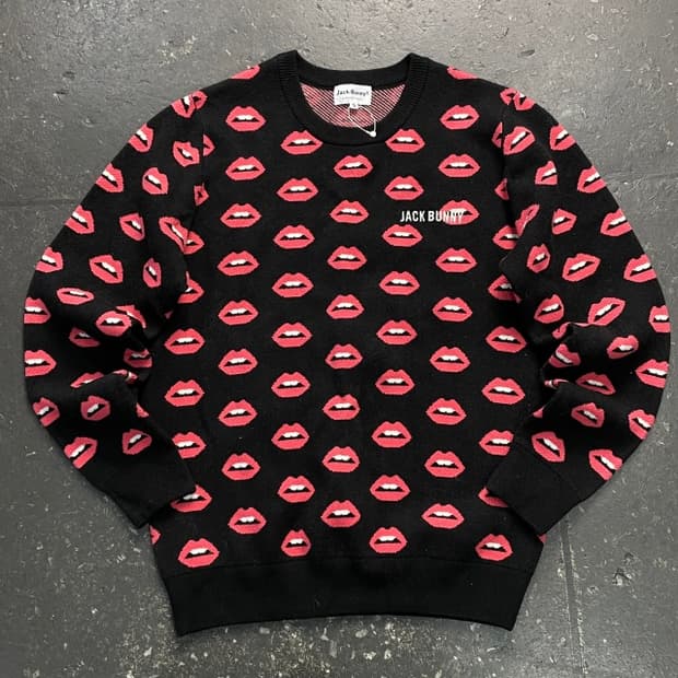 100 잭 버니 파리게이츠 립 패턴 니트 