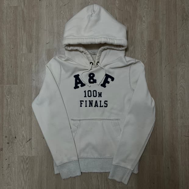 아베크롬비 100M Finals 로고 기모 후드티 S/90