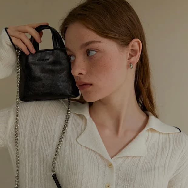 썸웨어버터 mini toast bag - black