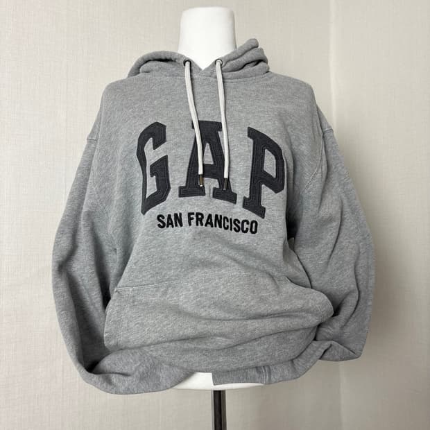 갭 그레이 후드티