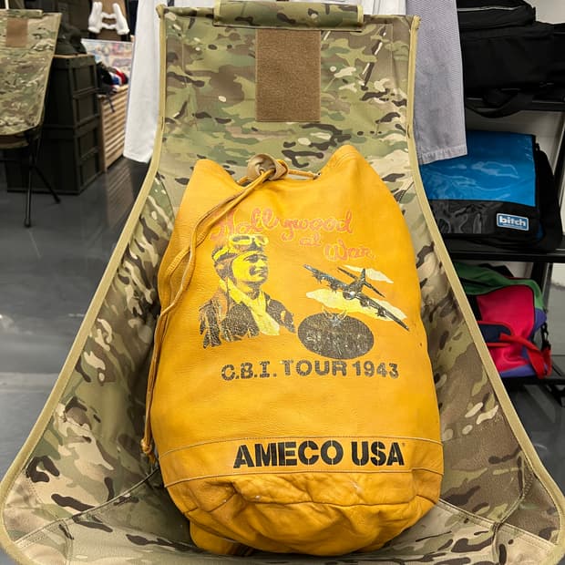 1990s AMECO 아메코 레더 밀리터리 럭색 백팩