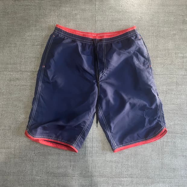 일본빈티지 올드스쿨아메카지 스윔나일론 하프팬츠반바지