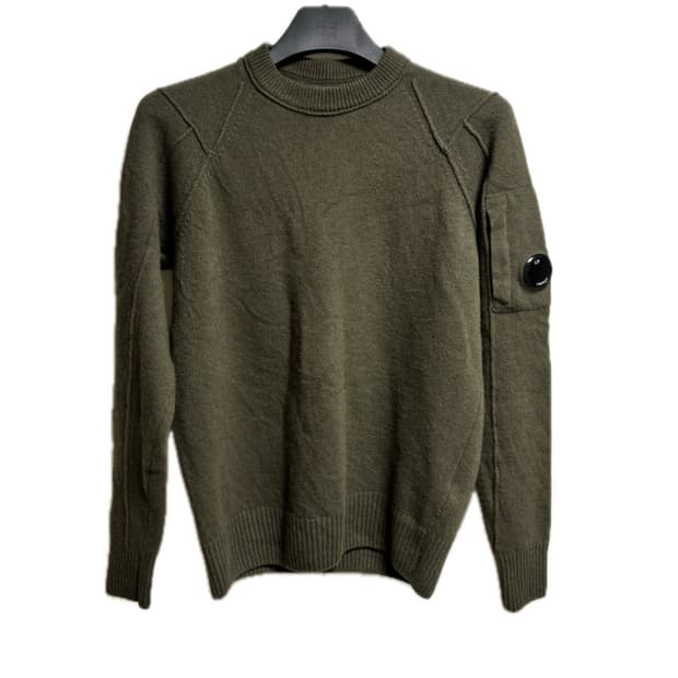 C.P컴퍼니 가먼트다잉 니트 카키