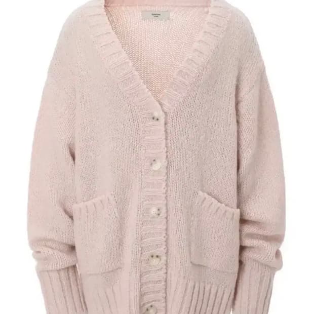 쓰리타임즈 피넛 가디건 핑크