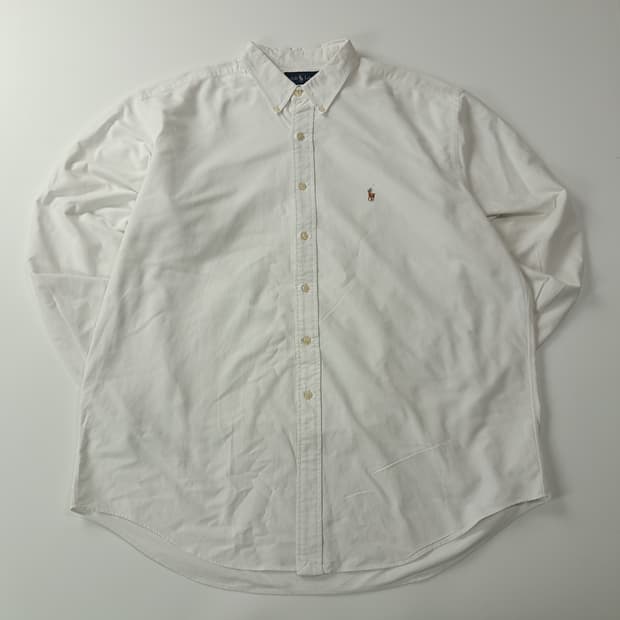 CJ068 2XL 폴로 90s 홍콩판 화이트 셔츠 남방