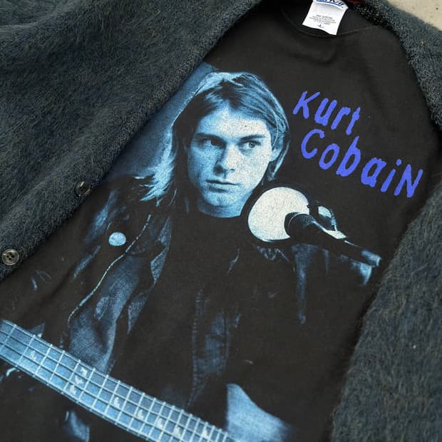 00s Kurt Cobain 빈티지 커트코베인 너바나 밴드티 L