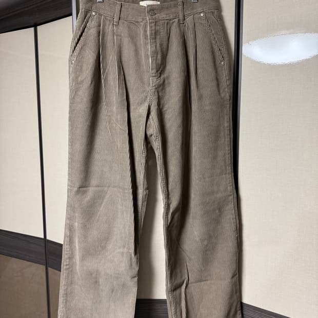 파브레가 코듀로이 투턱 팬츠 올리브카키 2사이즈