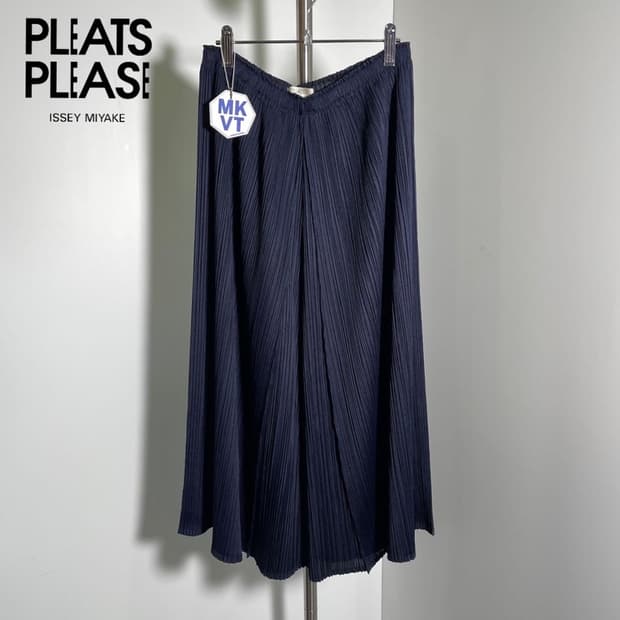 이세이 미야케 플리츠 플리즈 절개 스커트
