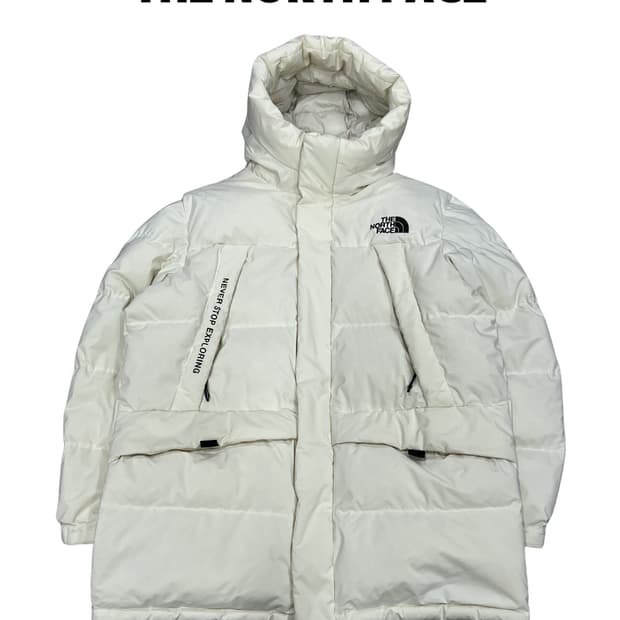 노스페이스 팀코리아 구스다운 패딩 점퍼 크림