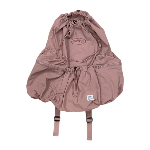 MMLG 나일론 드로우 스트링 럭색 백팩 가방 핑크