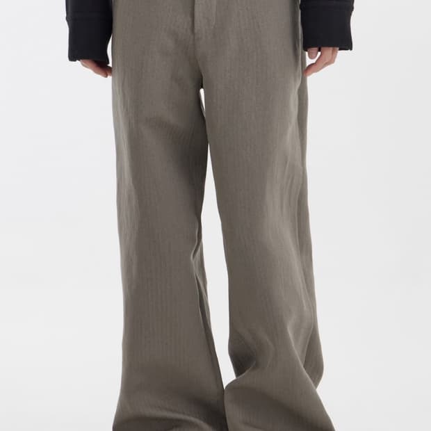 Omar Afridi 오마르 아프리디 헤링본 그레이 팬츠 (드리스반노튼