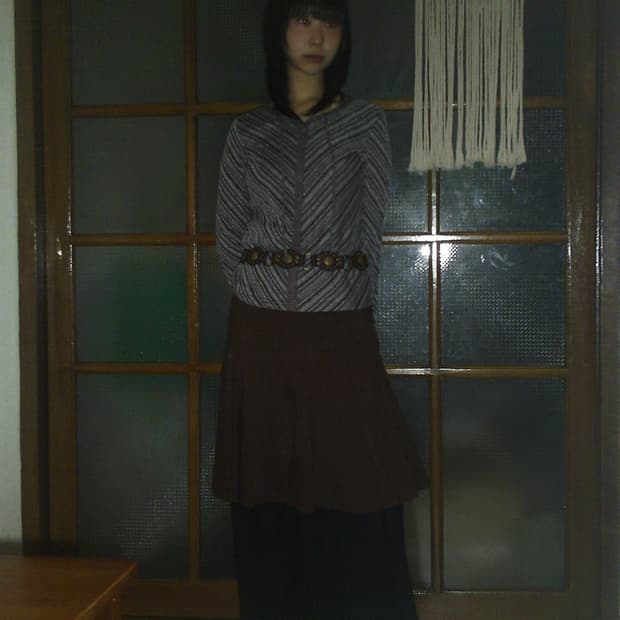 vintage bear midi-skirt