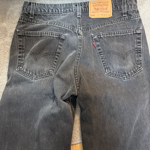 리바이스 550 흑청 데님 팬츠 W33 L34