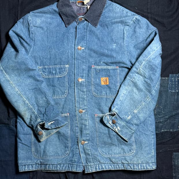 70-80‘s 빅밴 by 랭글러 블랑캣 라인드 데님 초어 자켓 44