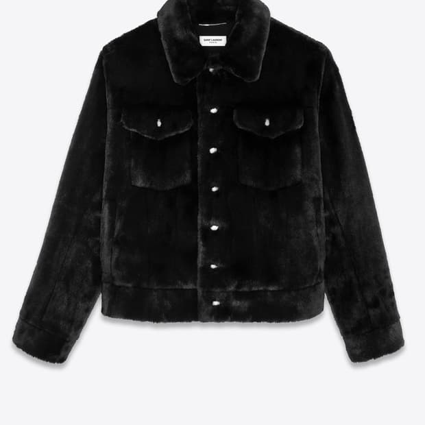[차은우님 착용] 생로랑 22AW 퍼 트리밍 자켓