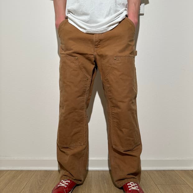 칼하트 B01 더블니 브라운 34X30