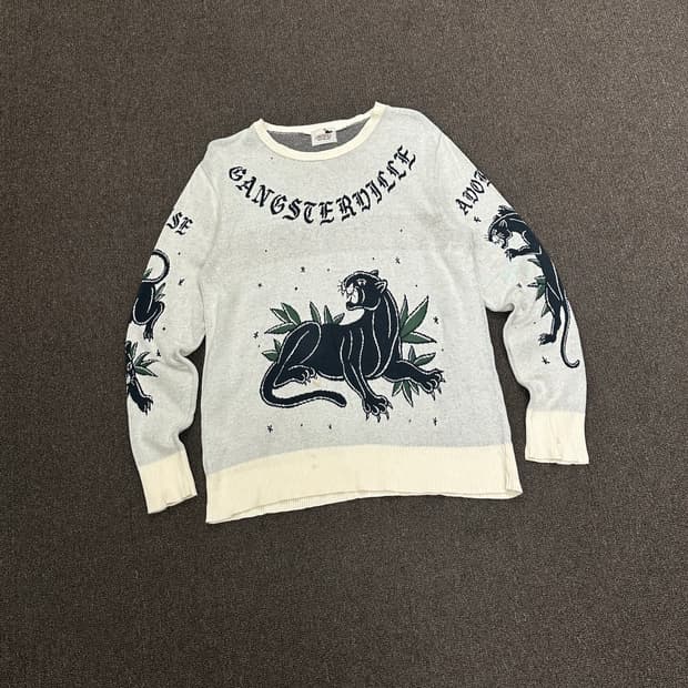 XL)Gangsterville vintage 패턴 니트 스웨터