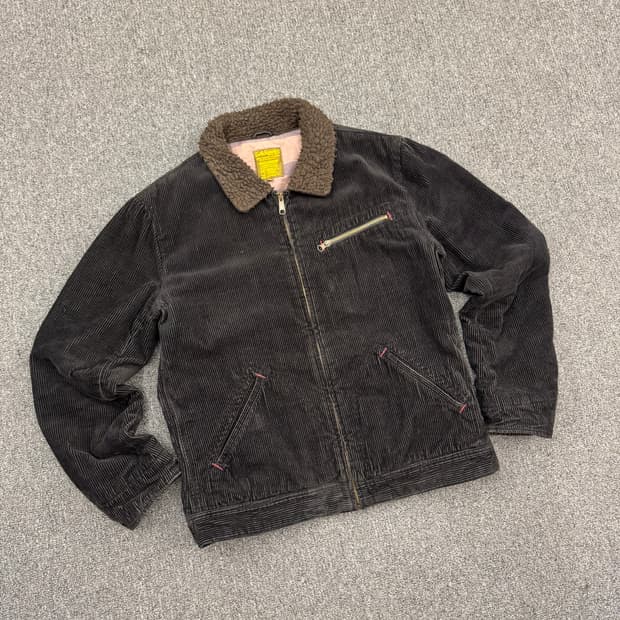 L)스미스 아메리칸 빈티지 블랙 코듀로이 쉐르파 자켓