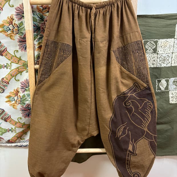 히피 에스닉 베기팬츠 