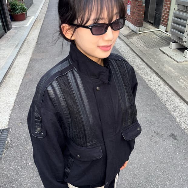 90s Mixed Texture Panel Jacket