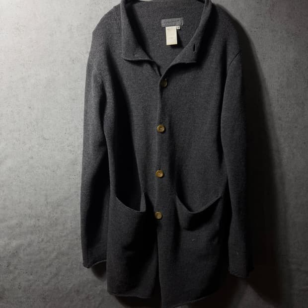 요지야마모토 뿌르옴므 니트 가디건