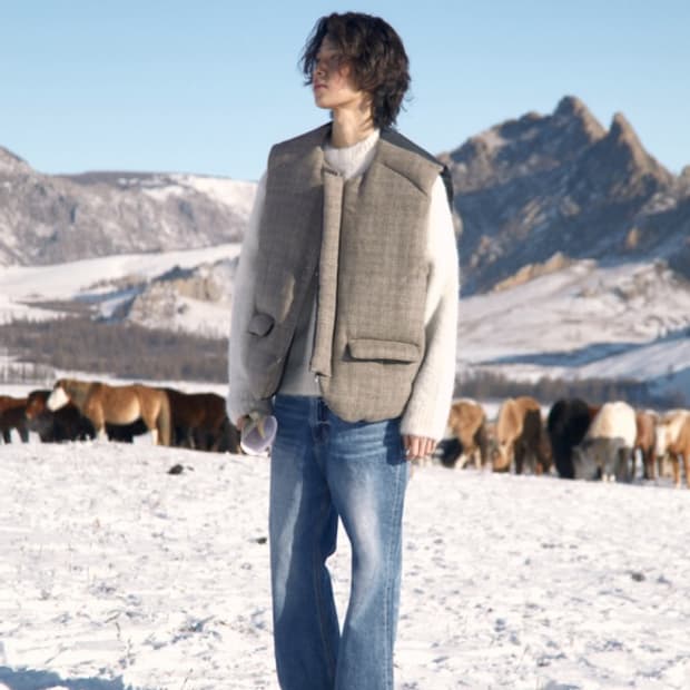 STU duck down padded wool check