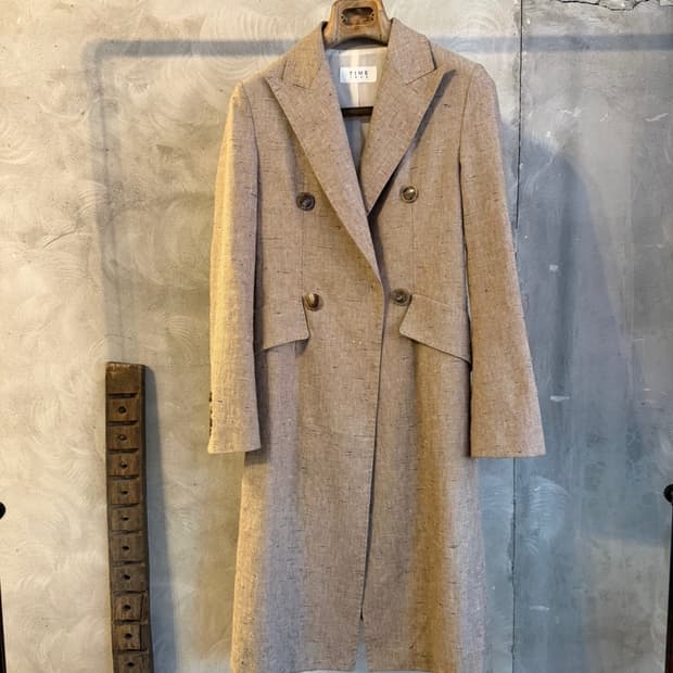 타임 더블 브레스티드 코트 55~66
