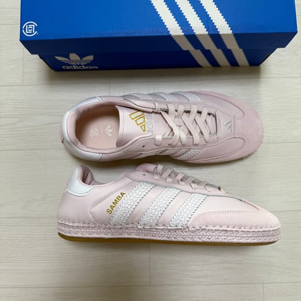 아디다스 x 에디슨 첸 클랏 삼바 에스파드리유 270 핑크
