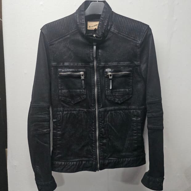 Buckaroo Jeans 코티드 코튼 바이커 자켓 XL